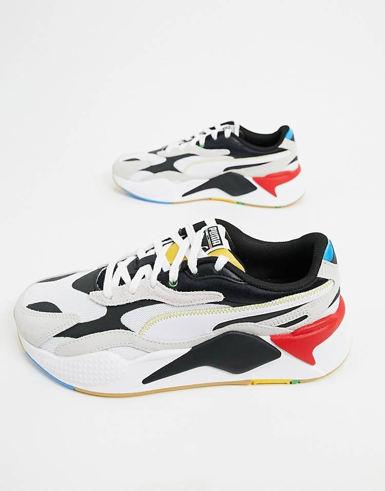 Puma RS-X3 sneakers in white and black